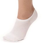 Bam&bu Women's Premium Bamboo Viscose No Show Socks - 4 pairs - Non-Slip Size 3-5