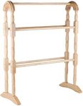 APOLLO 1-Piece 63 x 78 x 30 cm Hevea Towel Rail Natural