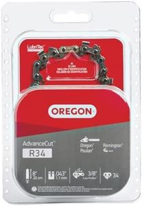 Oregon R34 AdvanceCut Replacement Chainsaw and Pole Saw Chain, for 8" Guide Bars, 34 Drive Links, Pitch: 3/8" Low Profile, .043" Gauge