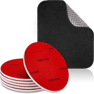 Microfiber Bowling Sanding Pad Bowling Accessories Bowling Ball Towel Resurfacing and Cleaning Kit 6 Pieces Bowling Ball Cleaning Pad and 1 Bowling Ball Towel (Grit 500/ 1000/ 2000, Black and Red)