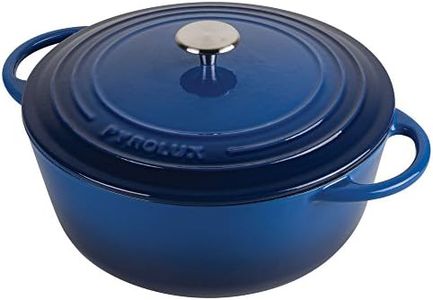 Pyrolux Pyrochef Cast Iron Casserole/French Oven 28 cm/6 Litre, Ocean Blue