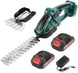 2 in 1 Cordless Hedge Grass Trimmer Garden Pruner Cutter Mower with 2 Battery & Charger by Youngly