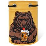 mytag Golf Pouch, Professional Golf Valuables Pouch Barrel Golf Ball Bag with Drawstrings, Golf Accessory Bag for Men Women (Bear)