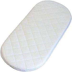 Microfibre Hypoallergenic Moses Basket Mattress Will Fit Mamas & Papas and Mothercare Moses Baskets (65x28x4cm)