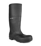 Acton Function 16'' Waterproof PVC Rain Boots, Soft Toe, Adjustable Height, Black, Men's Size 10 Women's Size 12