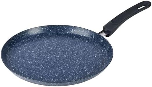 Russell Hobbs RH03409EU7 Nightfall Stone Crepe Pancake Pan – Non-Stick Flat Frying Pan Skillet, 25cm, Induction Hob Suitable, for Egg, Dosa, Omelette, Chapati, Roti, Stay Cool Handle, Dishwasher Safe