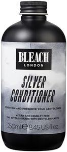 Bleach London Silver Conditioner - Purple Toning Formula, for Silky Cool Blonde Hair, Neutralises Yellow Tones - Paraben & Silicone Free - (250 ml)