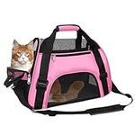 TIYOLAT Pet Carrier Bag, Airline Approved Duffle Bags, Pet Travel Portable Bag Home for Little Dogs, Cats and Puppies, Small Animals (S, Pink)