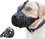 Silicone Basket Muzzle for Small Medium Large Dogs,Dog Muzzle,Best to Prevent Biting, Chewing and Barking,with Front Mouth Buckle and Safety Buckle.8 Sizes (1)