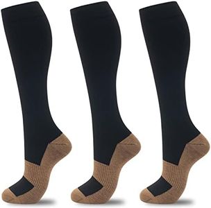 fenglaoda Compression Socks for Women Men 3 Pairs Graduated Compression Support Circulation Socks for Nurses