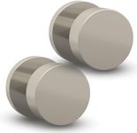 Mega Handles - Buena Dummy I Black Door Knob for French Doors, Closet and Cabinets I Reversible Heavy Duty Design I Fits All Standard Door Sizes I Screws Included - Satin Nickel (2 Pack)