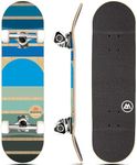Magneto Complete Skateboard | 31" x 8" | 9-Layer Maple Double Kick Concave Deck | Kids Skateboard Cruiser Skateboard | Skateboard for Beginners, Teens & Adults | Fully Assembled (Sunset Blue)