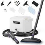 GROBELL Steam Cleaner: Fast 50-Sec Heat-Up Refill Anytime-No Cooling-Detachable Hose Multi Portable Handheld Steamer Mop for Home Use Car Upholstery Bed Furniture Bathroom Tile Grout Floor Cleaning