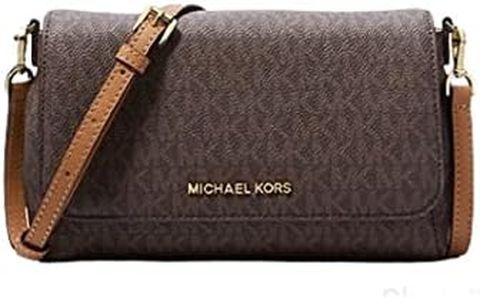 Michael Kors Medium Logo Convertible Crossbody Bag, Brown Signature, Medium