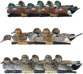 Avian X Topflight Wigeons Decoys with Topflight Pintails and Gadwall Decoys, Realistic Floating Decoys, 6 Pack Each, Multicolor