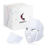 HXDZFX 7 Led Skin Care Mask For Face And Neck Skin Rejuvenation Light Therapy Facial Care Mask And Optical Cosmetic Mask Portable.White