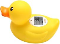 Eobeo Duck Baby Bath Thermometer - Instant Read Safety Bath Thermometer with Water Temperature Alerts & Bath Time Timer - Floating Bath Toy & Digital Room Thermometer - Essential Must-Have for Newborn