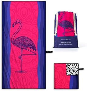 OCOOPA Microfiber Beach Towel Fast Drying, Extra Large 63" x 31" Sand Free Beach Towel Super Lightweight Towels for Swimming Pool, Camping, Picnic, Yoga Gym Sports
