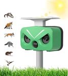 Solar Cat Repellent, Animal Control Solar Battery,Wild Animal Scarer Repellent ,360° Animal Repellent, Solar & USB Rechargeable, deer, foxes, wild boars and much more.