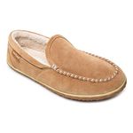 Minnetonka Men's Tilden Moccasin Slippers, Cinnamon, 8 Wide