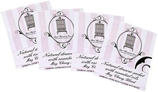 Total Wardrobe Care 4x Natural Storage Drawer Fresheners Sachets With Essential Oil Blend Of May Chang, Lavender, Cedar Wood, Rosemary And More. Moth Repellent And Freshener For Wardrobe Storage