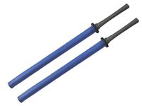 35" Martial Arts Foam Bokken Set with Black ABS Plastic Handle (Blue)