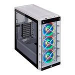 Corsair iCUE 465X RGB Tempered Glass Mid-Tower ATX Smart Case (Tempered Glass Side & Front Panels, Three LL120 RGB Fans Included, Expansive Storage, Removable Dust Filters) - White