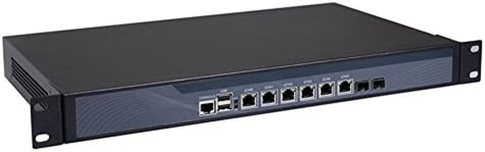 HUNSN Firewall, VPN, 19 Inch 1U Rackmount, OPNsense, Network Appliance, Z87 with I7 4770, RS16, AES-NI, 6 x LAN, 2 x SFP+ 82599ES 10 Gigabit, Bypass, 16G RAM, 512G SSD