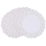 HOME REPUBLIC- 100 PCS Eco-Friendly Grease-Proof White Paper Doilies for Home Wedding Party Table Decoration Cake Holder Round Lace Paper Doilies Craft Cup Cake Wedding Party Decoration 4.5 INCH