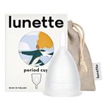 Lunette Menstrual Cup – Best Reusable Period Cup – Wear for 12 Hours and Reuse up to 10 Years, Clear Size 2 for Moderate to Heavy Flow
