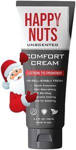 HAPPY NUTS Comfort Cream Deodorant For Men: Anti-Chafing Sweat Defense, Odor Control, Aluminum-Free Mens Deodorant & Hygiene Products for Men's Private Parts 3.4 oz. (3.4 Fl Oz (Pack of 1), Unscented)