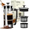 ESPRO P5 French Press Coffee Maker – Patented Double Micro-Filter for Grit Free Brew, Heat-Resistant Thicker Borosilicate Glass Coffee Press – 18 oz