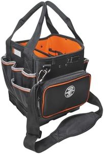 Klein Tools 5541610-14 Tool Bag with Shoulder Strap Has 40 Pockets for Tool Storage and Orange Interior