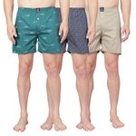 Urban Scottish Men's Cotton Boxers (Pack of 3) (USBX2107-L_Multi5_L)
