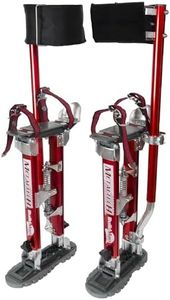 Metaltech I-BMDS2440 BuildMan Grade 24-in. to 40-in. Drywall Stilts 2-Pack, Anodized Aluminum Stilts for Adults, Drywall Tools for Home Improvement, Paint Stilts with Anti-Fatigue Comfort Straps