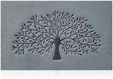 AOAOPQ Entrance Door Mat Dirt Tree of Life Doormats for Indoor Outdoor Door Mats Indoor Washable Barrier Mat Heavy Duty Non Slip Rug 60x90 Light Grey