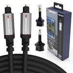 Monster Gen2 Essentials Digital Optical Toslink Cable, 1.5 m (4.9 ft) with 2 adapters - 1.5M