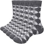 YUEDGE Mens Argyle Dress Socks Brea