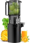 Masticating Juicers, 250W Intelligent Cold Press Juicer with 88mm Large Feed Chute, Reverse Function with Antiblocking, Slow Electric Masticating Juicer with High Juice Yield