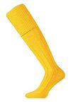 Mitre Adult Mercury Plain Football Sports Socks | Football Team Kit | Lightweight Long Sock | Breathable Sports Sock, Yellow, Senior (7 UK - 12 UK)