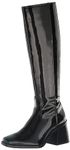 Vince Camuto Women's Sangeti Stacked Heel Knee High Boot Fashion, Black Patent, 9