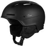 Sweet Protection Winder Ski Helmet - Lightweight, Highly Ventilated Audio Ready Snowboarding Helmet, Dirt Black, Medium/Large