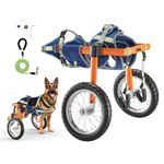 VEVOR Dog Wheelchair for Back Legs, Lightweight 2 Wheels Pet Wheelchair, Height, Width & Length Adjustable, Dog Cart with Shock-Absorbing Wheels, for Injured, Disabled Dogs 48-88 lbs, Large