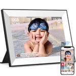 Frameo Digital Photo Frame, Digital Photo Frame with 10.1 inch IPS Touchscreen, Charge from Phone to 32GB Digital Frame, Smart Rotating Images Through