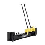 Charles Bentley BULLDOZER PRO 10 Ton Hand Operated Heavy Duty Hydraulic Log Splitter, No Electricity Required, Two Speed Pump, Horizontal, Rubber Handles, 10 Ton Splitting Force (113X30cm)