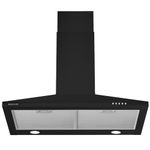 SOONYE Black Range Hood 30 inches 450 CFM Stainless Steel Wall Mount Range Hoods Hood Vent for Kitchen with Ducted/Ductless Convertible, 3 Speed Exhaust Fan,5-Layer Aluminum Filters