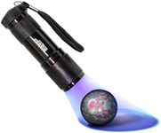 HQRP Professional 365 nM 9 UV LED Ultraviolet Gemstone and Mineral Inspection/Identification/Fluorescence/Glow Flashlight/Blacklight + HQRP UV Meter