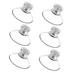 BlingKingdom 6pcs Suction Cup Glass Suction Pads 41mm Clear PVC Plastic Sucker Pads Without Hooks Extra Strong Adhesive Suction Holder