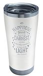 Tervis Triple Walled Harry Potter - Happiness Quote Engraved Insulated Tumbler Cup Keeps Drinks Cold & Hot, 20oz, Glacier White