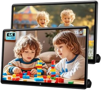 15.6 inch Portable Android Car Headrest TV,Support Phone WiFi Bluetooth SD USB HDMI Connection Car Video Player (4G Ram+64G Rom-2PCS)